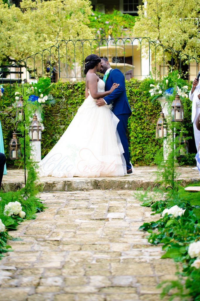 Ceremony decor and our beautiful couple