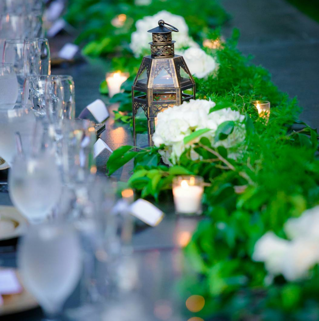 Tablescape With Greenery