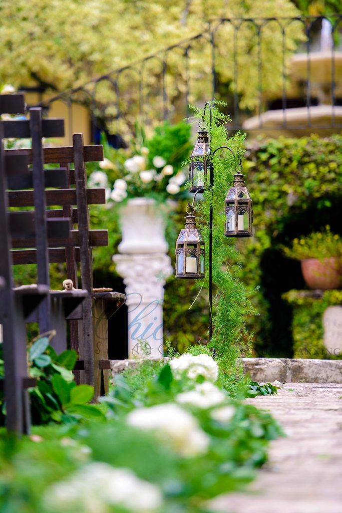 All natural white flowers spectacularly displayed against the natural lush background of green